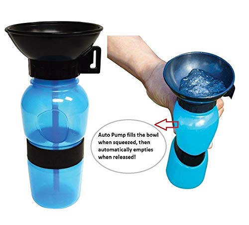 HAVNOM Portable Pet Water Bottle with Built-In Bowl | Leak-Proof Travel Sipper for Dogs & Cats