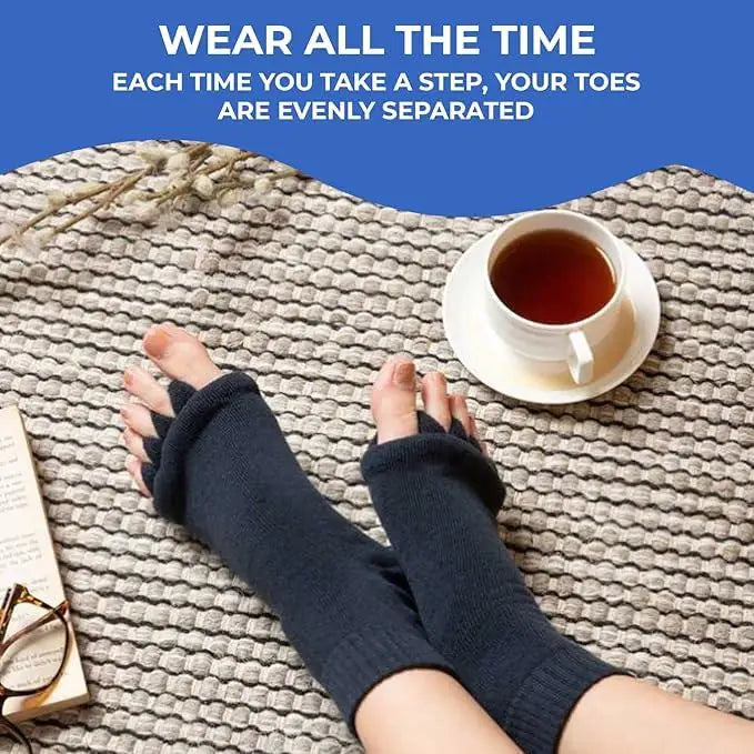 Cotton Foot Alignment Socks - 5 Toe Separator - Assorted Colors