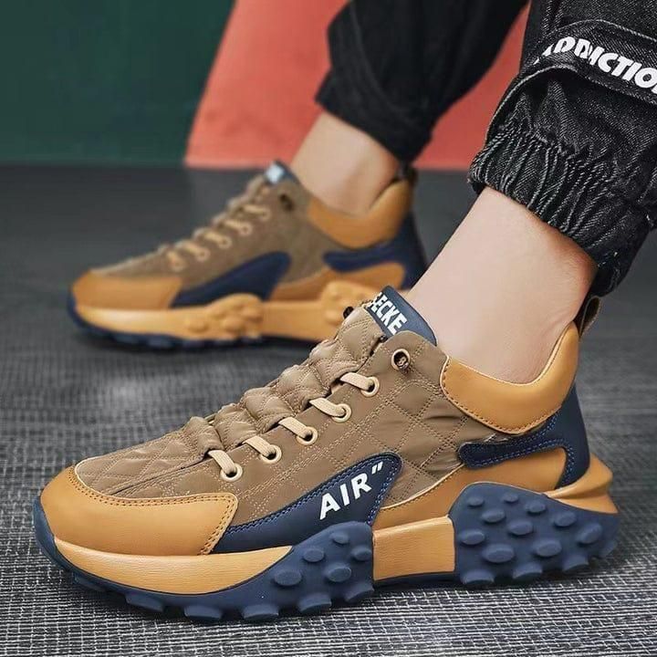 Men's Korean Style High Top Fashion Casual Shoes (Boots) Tan