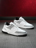 KASTAVA Premium Everyday Egde Casual Sneakers For Men (White-Grey): Size-7