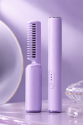 Rechargeable Mini Hair Straightener | ⭐⭐⭐⭐ 4.9 (2,850+ Reviews) | Portable Cordless Ceramic Hair Straightening Comb for Travel, Fast Heating & Frizz-Free Styling