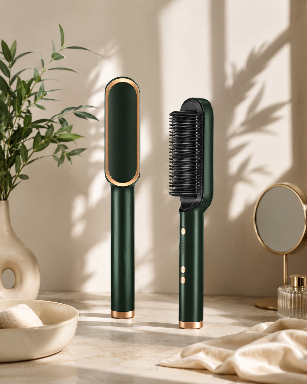 ⭐⭐⭐⭐⭐ 3-in-1 Hair Straightener Comb | Fast Ceramic Heating | Straighten, Curl & Volumize | Anti-Frizz Styling Brush for All Hair Types  ⭐ 4.8 (12,487 Ratings) | 2K+ Bought in the Past Month