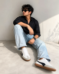 Men's Classic White Casual Shoes with Gum Sole