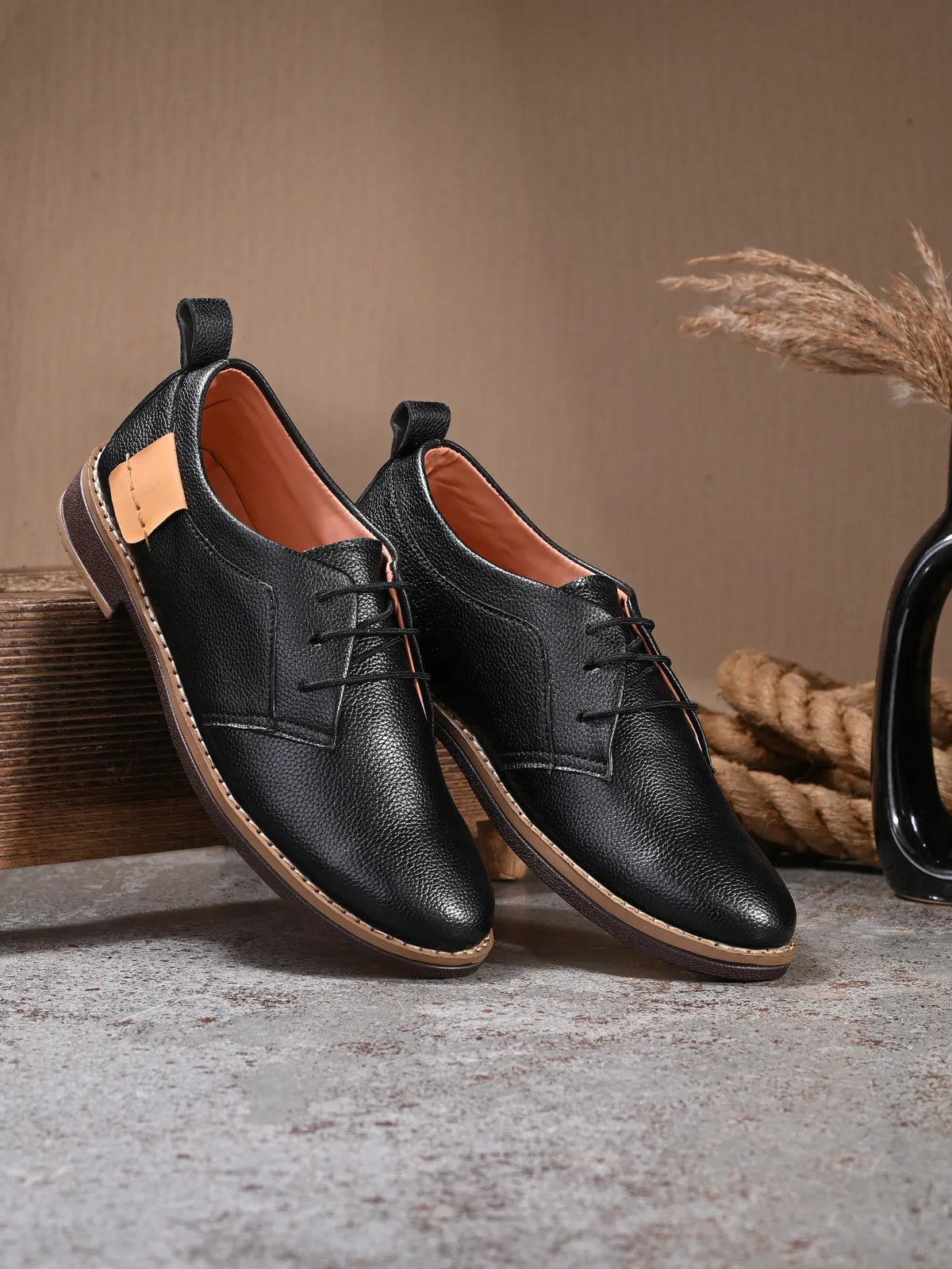 KASTAVA Premium Classic Elegance Formal Derby For Men (Black): Size-9