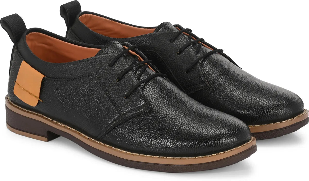 KASTAVA Premium Classic Elegance Formal Derby For Men (Black): Size-9