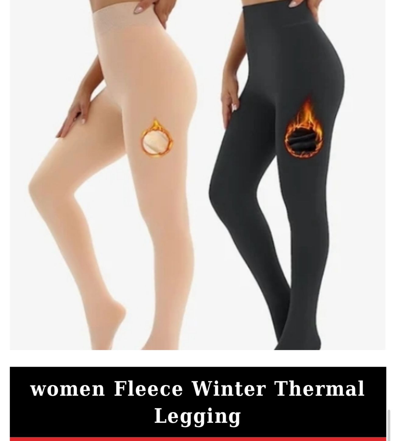 Winter Warm Leggings Women Elastic Stretchable Thermal