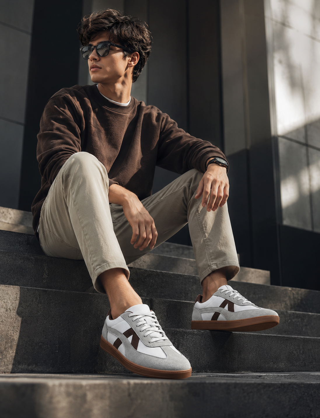 Stylish Men's Lace-Up Sneakers | Lightweight & Comfortable