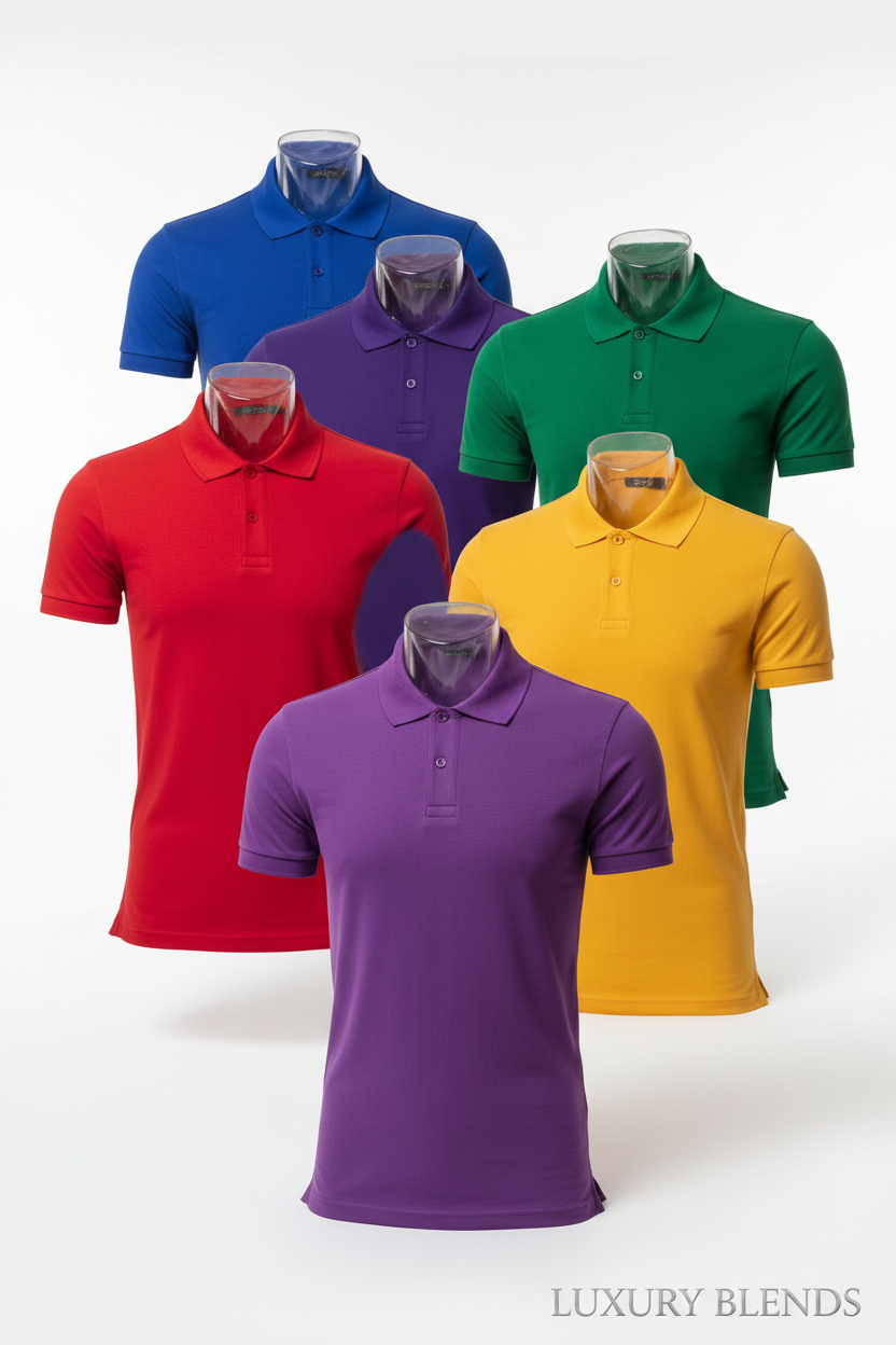 Men's Imported Solid Colours Polo T-Shirts - Premium Studio Shot